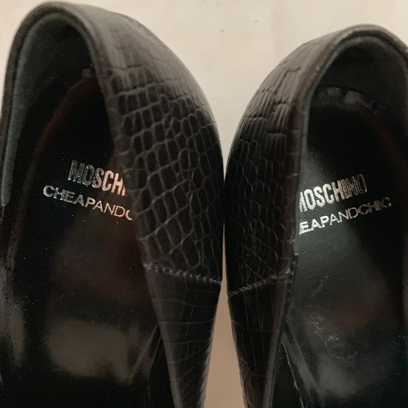 New Moschino Leather Classic Heeled Shoes - Picture 7 of 11